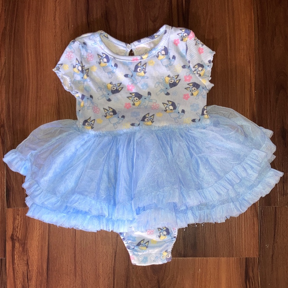 Tiddler Bluey Cartoon Print Tutu Dress